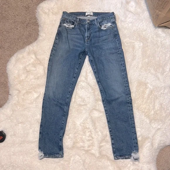 AGOLDE Distressed High-waisted Jeans size 28 - Picture 1 of 5